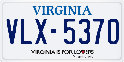 VA license plate VLX5370