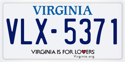 VA license plate VLX5371