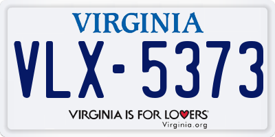 VA license plate VLX5373