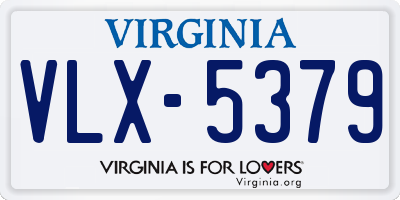 VA license plate VLX5379