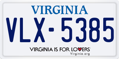 VA license plate VLX5385