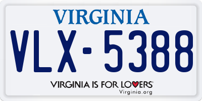 VA license plate VLX5388