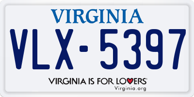 VA license plate VLX5397