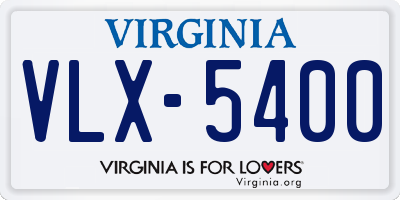 VA license plate VLX5400