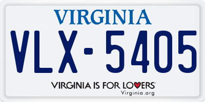 VA license plate VLX5405