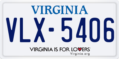 VA license plate VLX5406