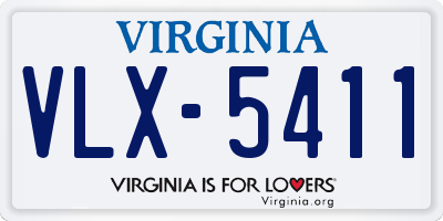 VA license plate VLX5411