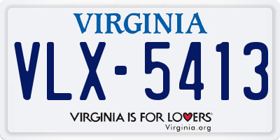 VA license plate VLX5413