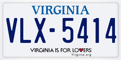 VA license plate VLX5414