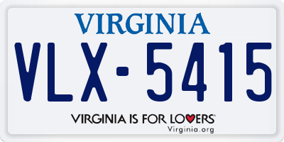 VA license plate VLX5415