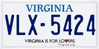 VA license plate VLX5424