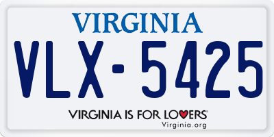 VA license plate VLX5425