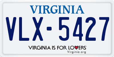 VA license plate VLX5427