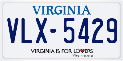 VA license plate VLX5429