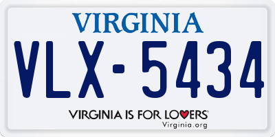 VA license plate VLX5434