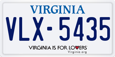 VA license plate VLX5435