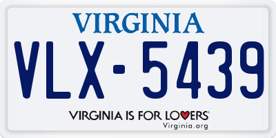 VA license plate VLX5439