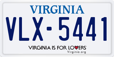 VA license plate VLX5441