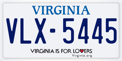 VA license plate VLX5445