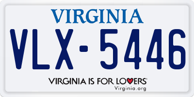 VA license plate VLX5446