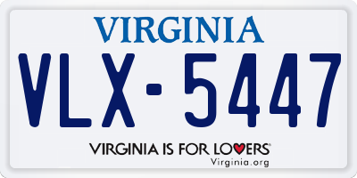 VA license plate VLX5447