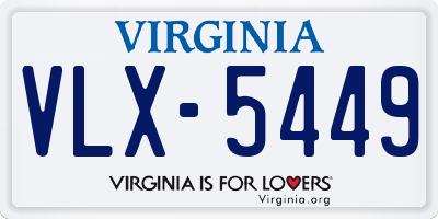 VA license plate VLX5449