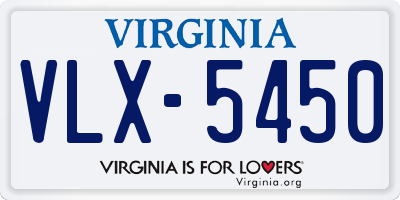 VA license plate VLX5450