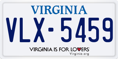 VA license plate VLX5459