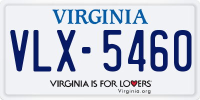 VA license plate VLX5460