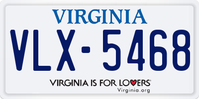 VA license plate VLX5468