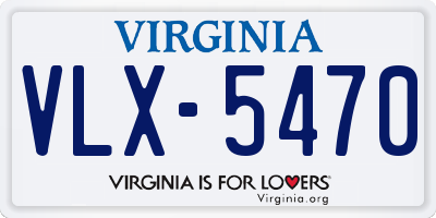 VA license plate VLX5470