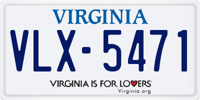 VA license plate VLX5471