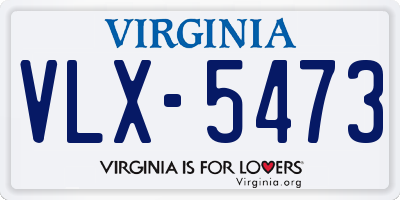 VA license plate VLX5473