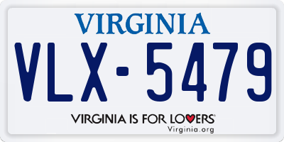 VA license plate VLX5479