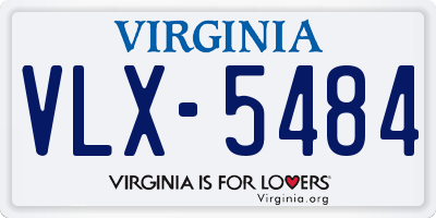 VA license plate VLX5484