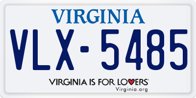 VA license plate VLX5485