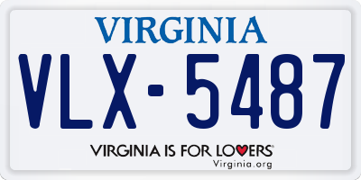 VA license plate VLX5487