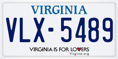 VA license plate VLX5489