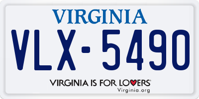 VA license plate VLX5490