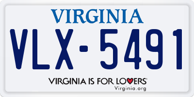 VA license plate VLX5491