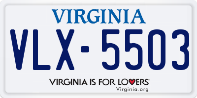 VA license plate VLX5503