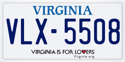 VA license plate VLX5508