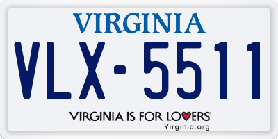 VA license plate VLX5511