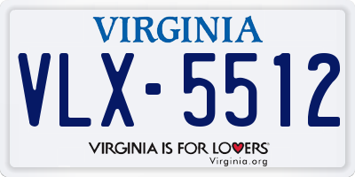 VA license plate VLX5512