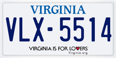 VA license plate VLX5514