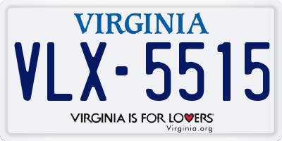 VA license plate VLX5515