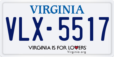 VA license plate VLX5517