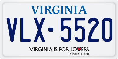 VA license plate VLX5520