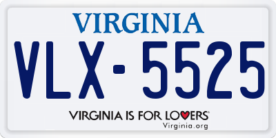 VA license plate VLX5525