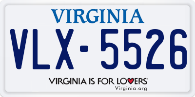 VA license plate VLX5526